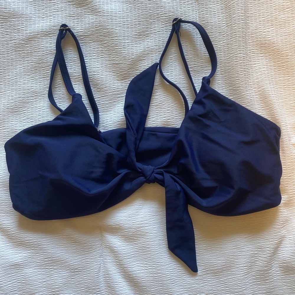Dark blue tie swim suit
